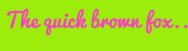 Image with Font Color FA3DC4 and Background Color 9CED0C